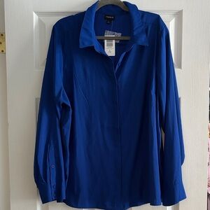 Torrid Royal Blue Button-Down Shirt